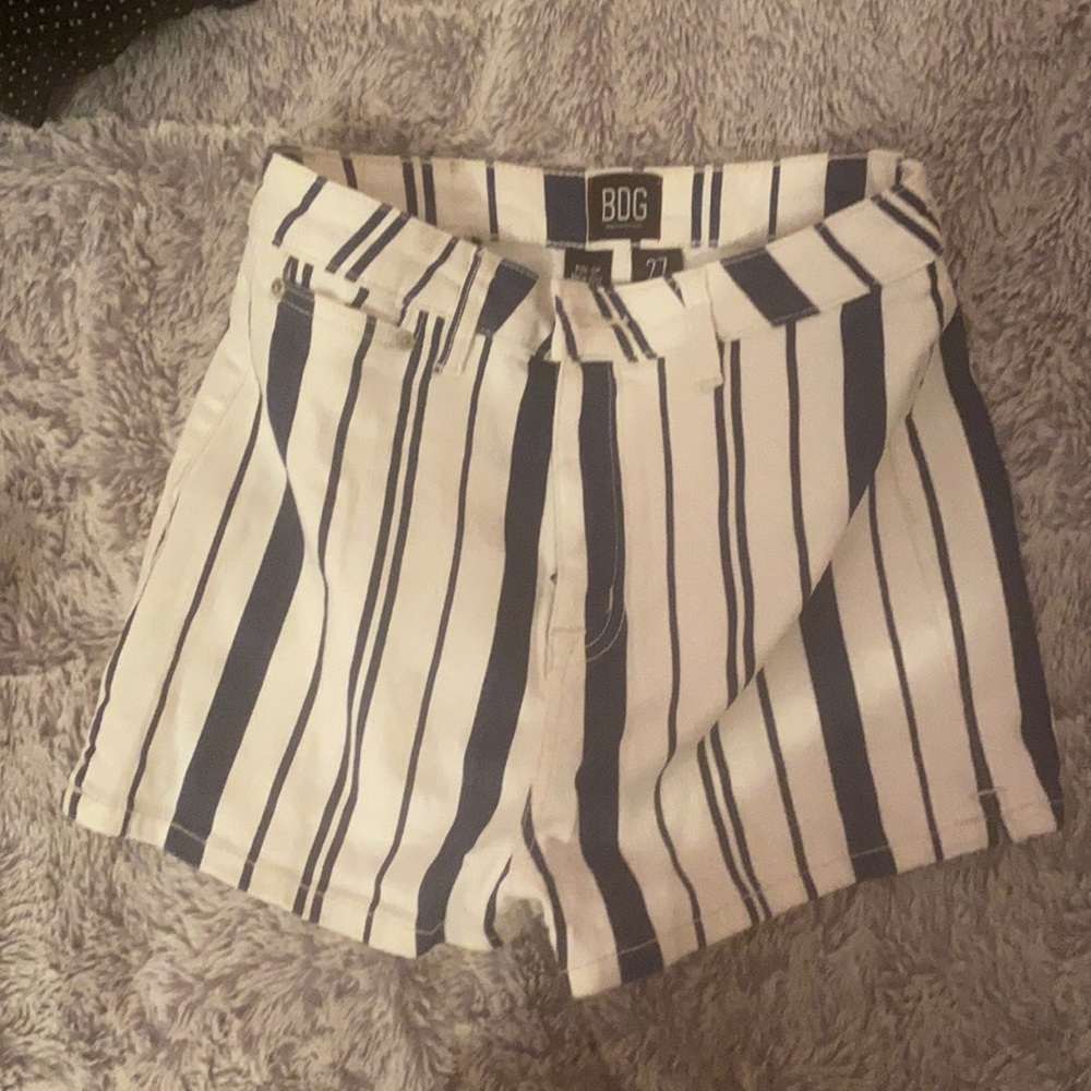 Urban Outfitters Blue Striped Shorts